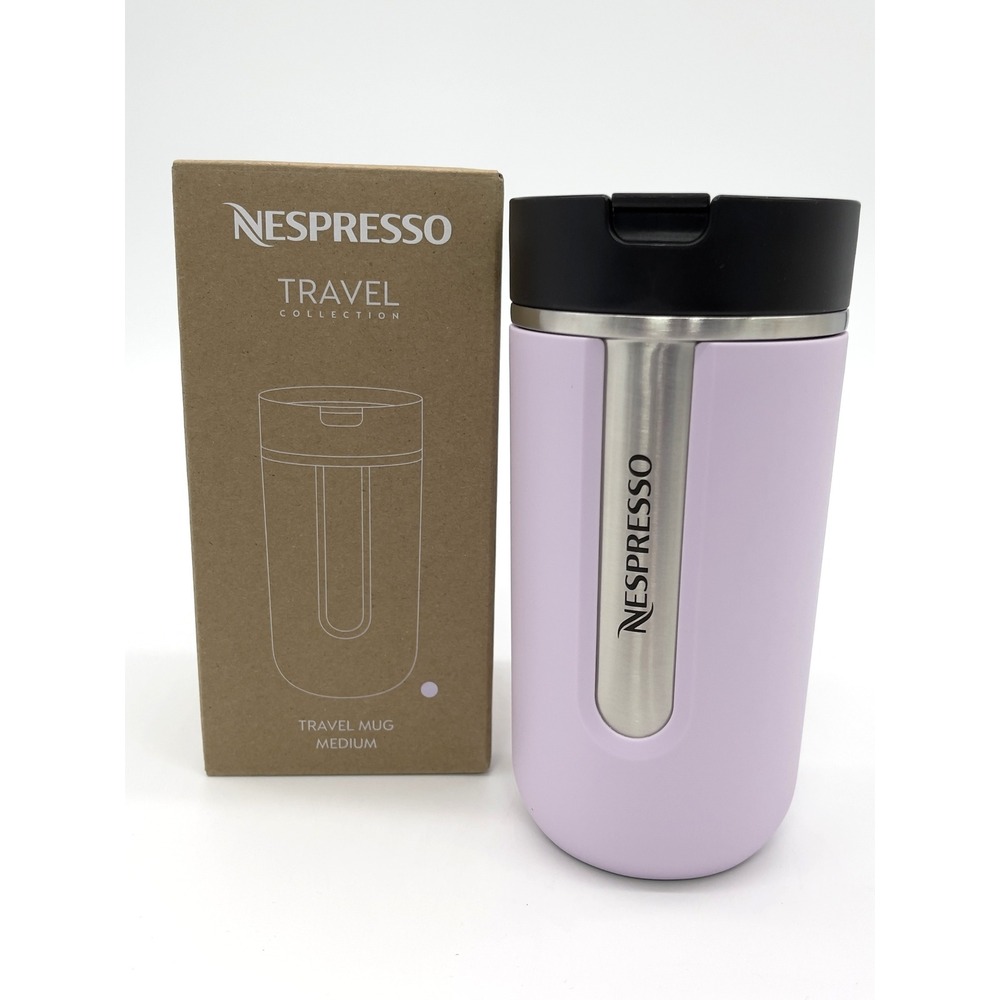 Nespresso Travel Mug Medium Lavender 400ML 13.5 oz Stainless Limited Edition
